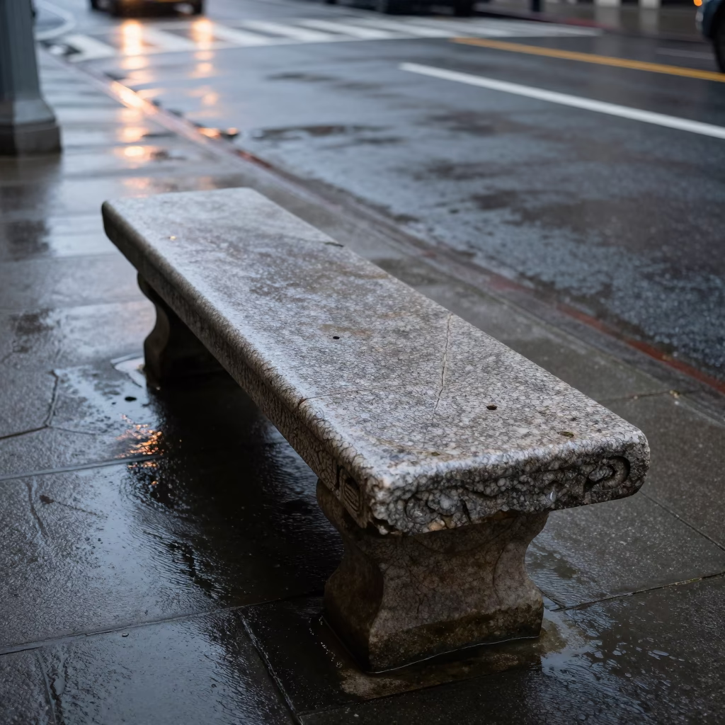Stone Bench in San Francisco in in San Francisco, United States