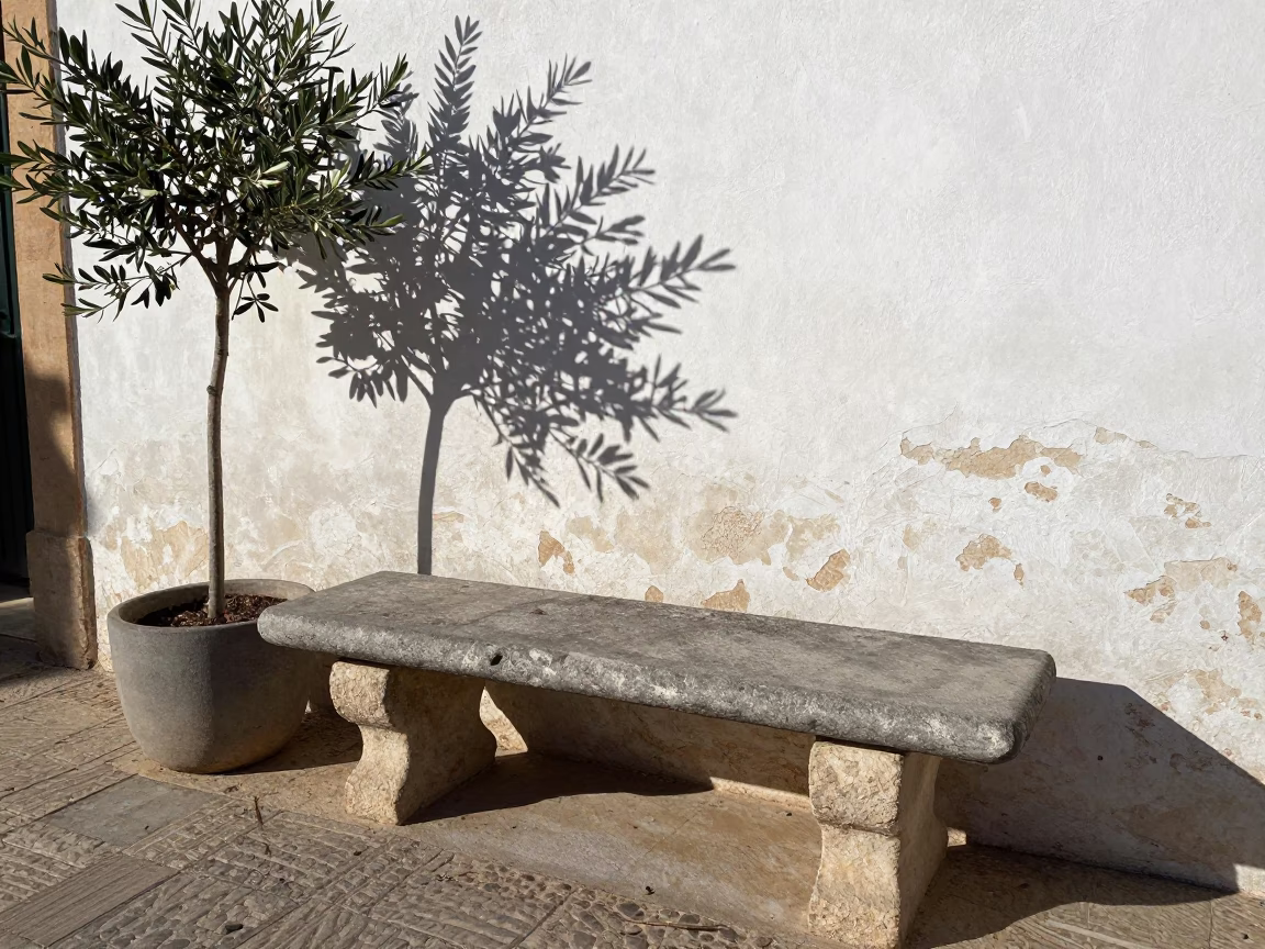 Stone Bench in Seville in in Seville, Spain