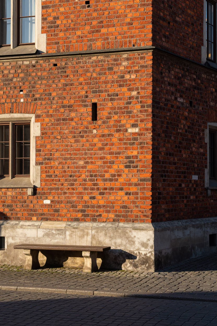 Stone Details in Krakow at Clear Late-afternoon Light in in Krakow, Poland