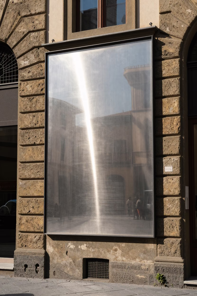 Stone Facade in Florence at Midday Light in in Florence, Italy