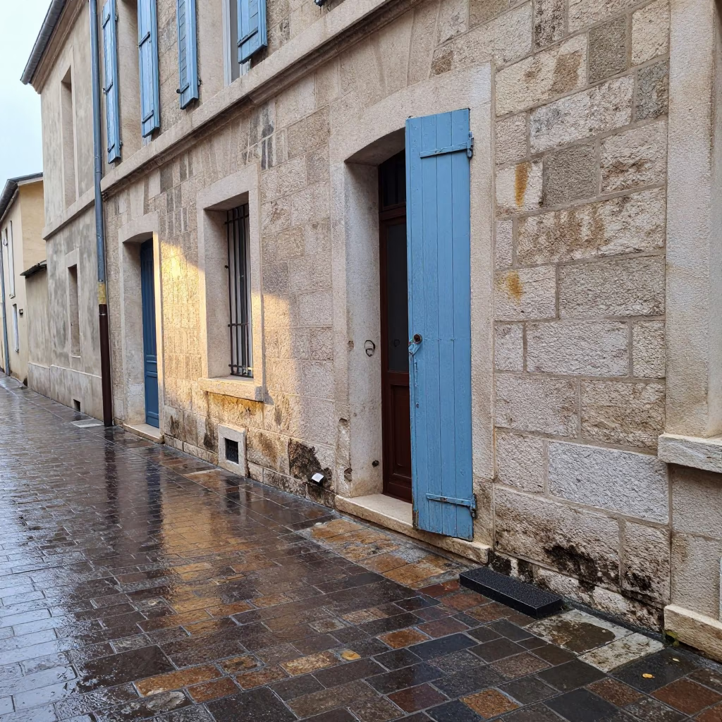 Stone Facades in Marseille at First Light in in Marseille, France