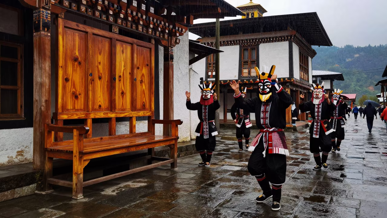 Stone-Grain Dancers in Cap-Haitien Rain in in Cap-Haïtien
