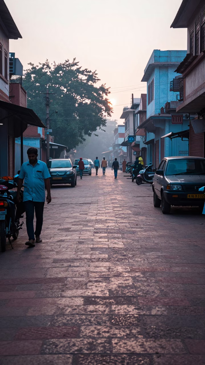 Stone Pavement in Hyderabad in in Hyderabad, India
