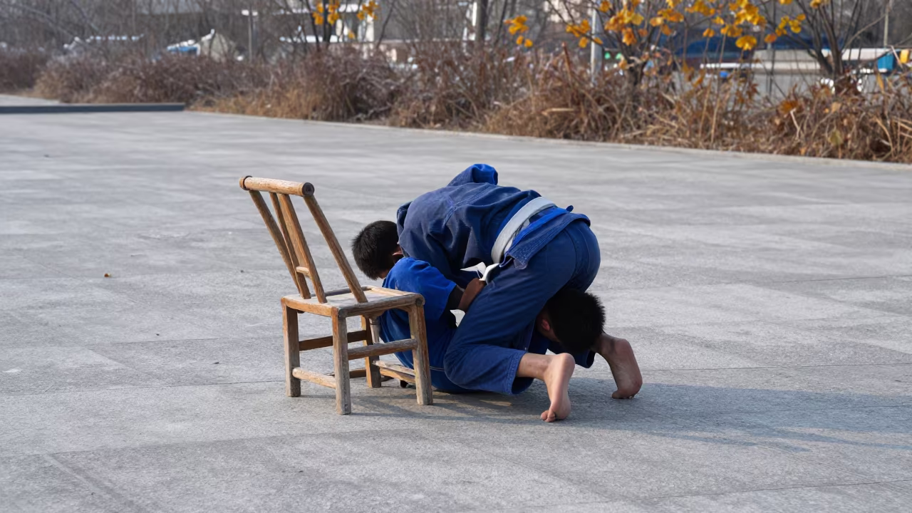 Stone Wood Jiu-Jitsu Triangle Choke Noon in near Jinan