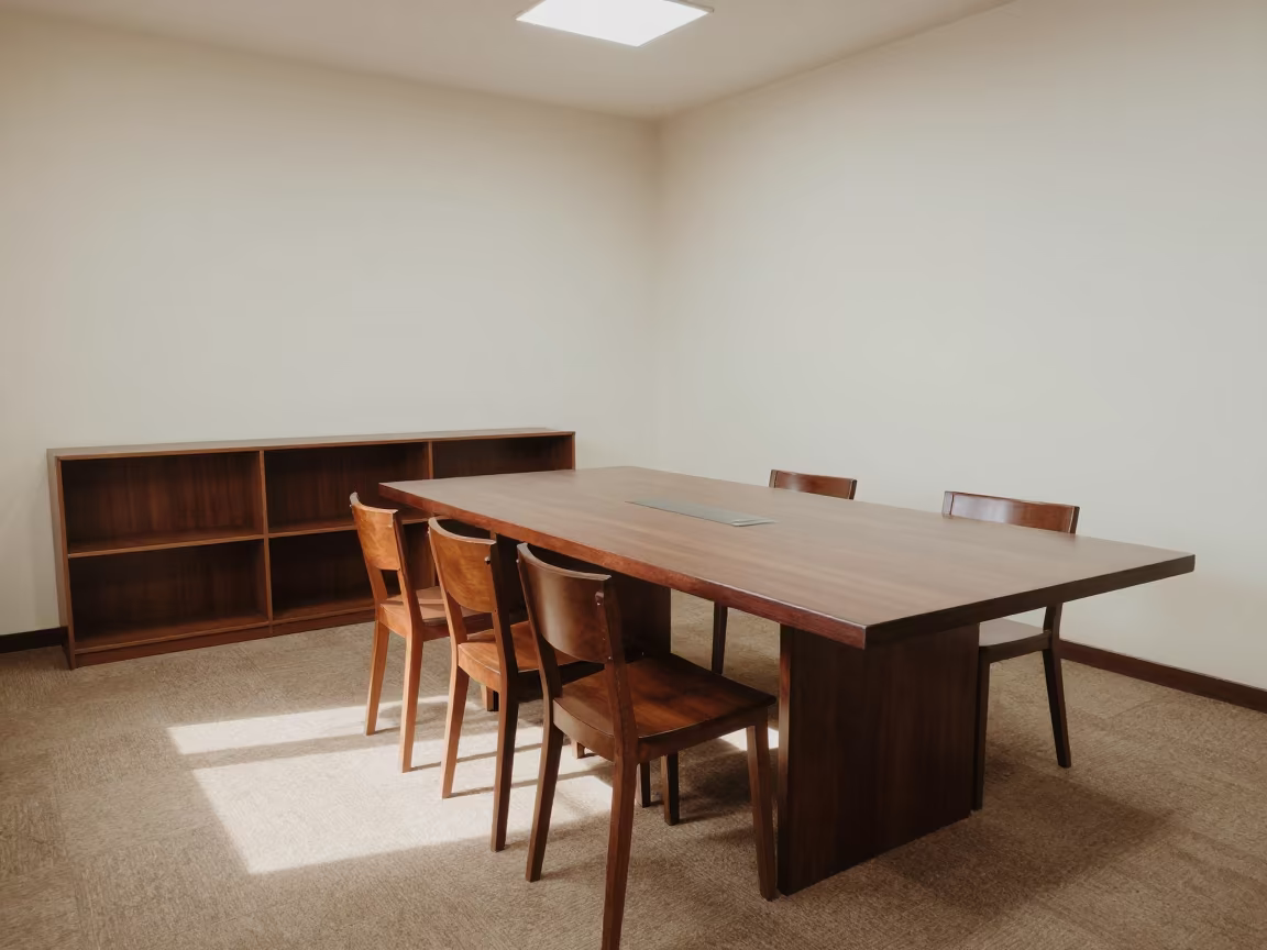 Stool Rack Beside Laminate Table in Moradabad Boardroom in at a boardroom table before a meeting near Moradabad