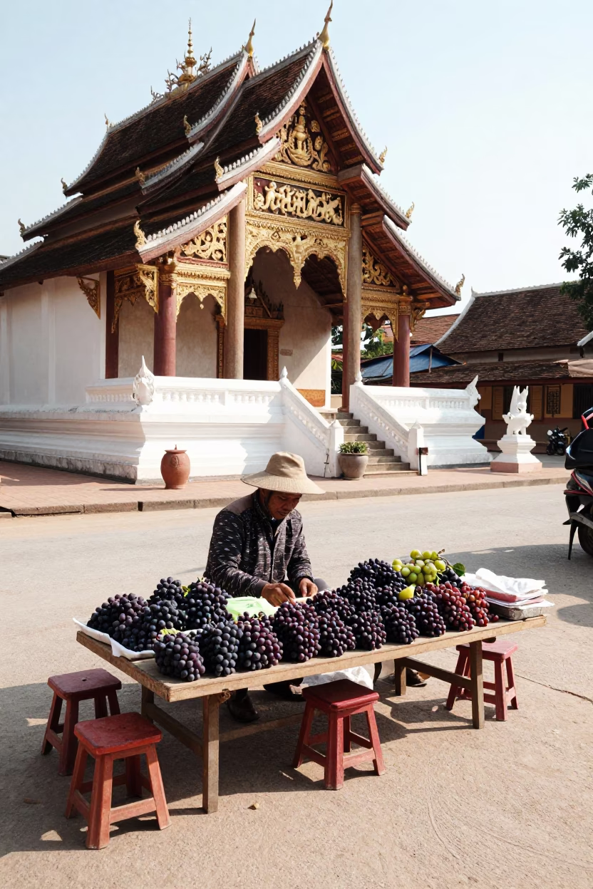 Stools in Luang Prabang in in Luang Prabang, Laos