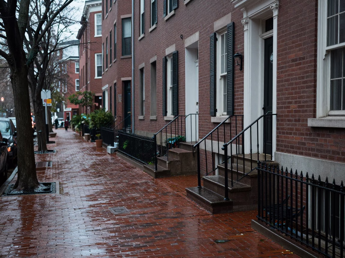 Stoop at First Light in in Boston, Massachusetts, United States
