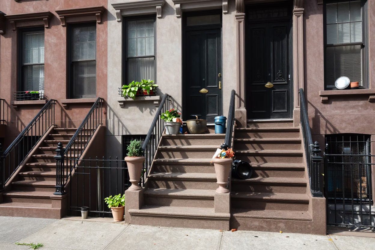 Stoop Scene in Philadelphia in in Philadelphia, Pennsylvania, United States