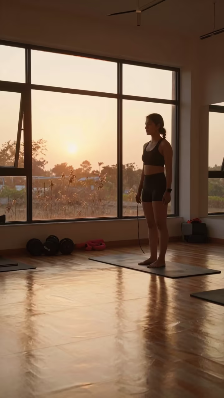 Stopwatch Charging Dock in Yoga Studio in inside a yoga studio before the session begins near Palakkad