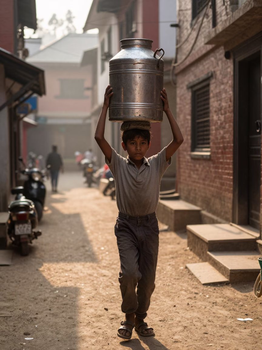 Storage Tin in Kathmandu in in Kathmandu, Nepal