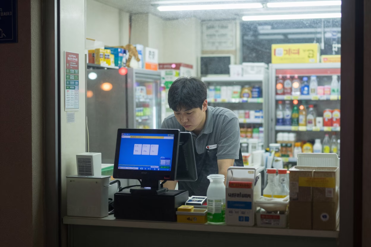 Store Clerk in Seoul in in Seoul, South Korea