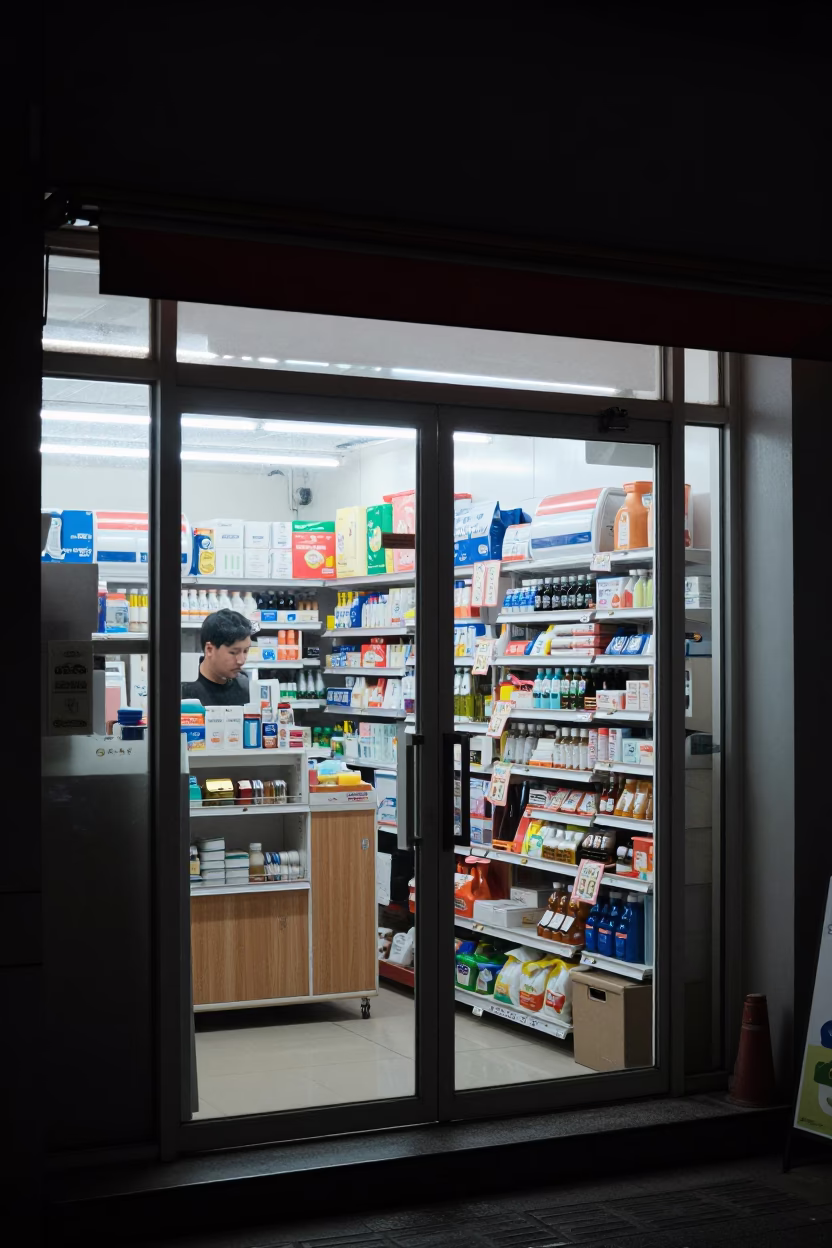 Store Counter at The Deepest Night Sky Light in Seoul in in Seoul, South Korea