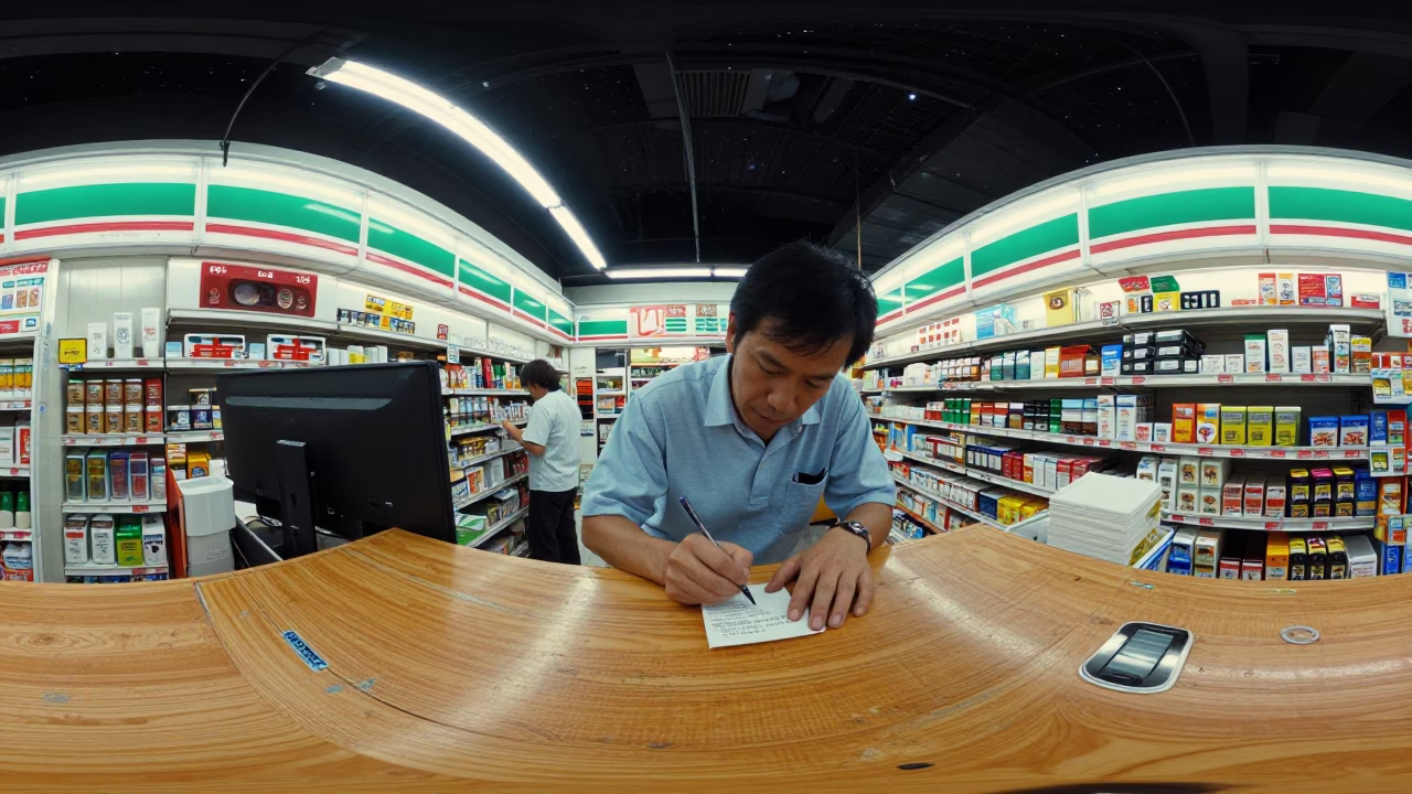 Store Counter at The Deepest Night Sky Light in Tokyo in in Tokyo, Japan