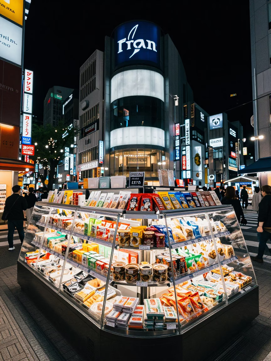 Store Display in Fukuoka at The Deepest Night Sky Light in in Fukuoka, Japan