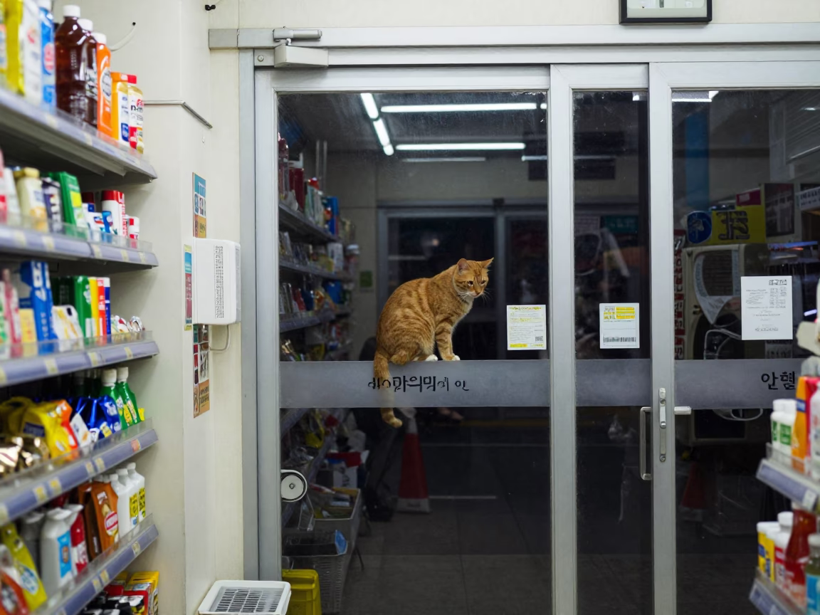 Store Interior in Busan at Deep In The Night Light in in Busan, South Korea