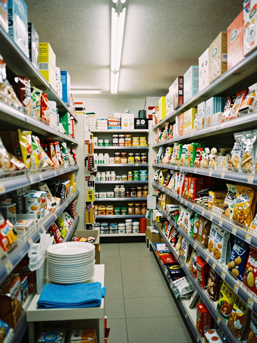 Store Interior in Busan at Midnight Light in in Busan, South Korea