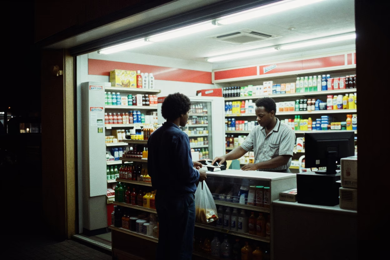 Store Interior in Johannesburg at Deep In The Night Light in in Johannesburg, South Africa