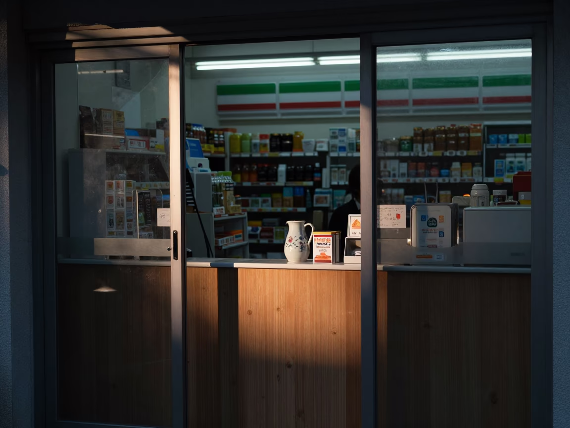 Store Interior in Tokyo at Sunrise Light in in Tokyo, Japan