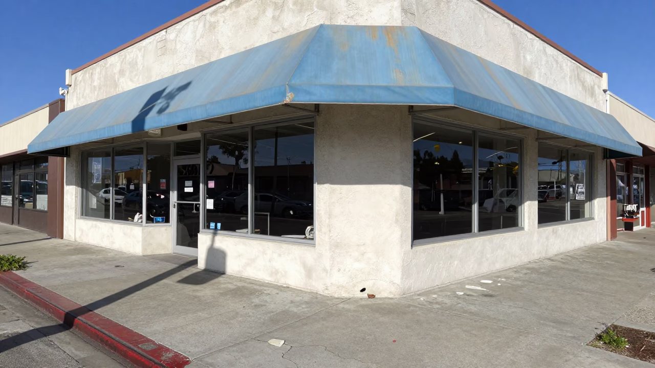 Storefront Corner in San Diego in in San Diego, California, United States
