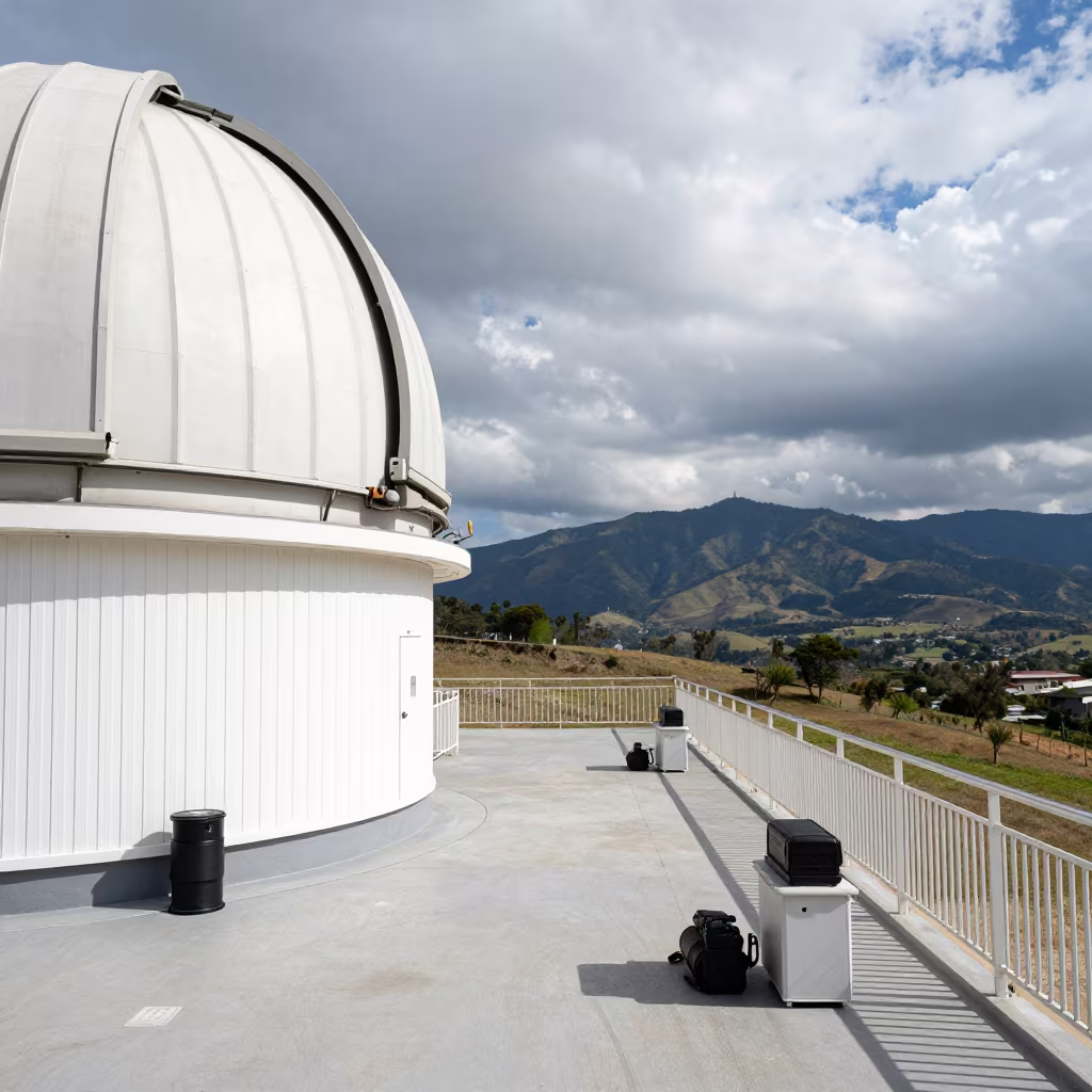 Storm-Filtered Observatory Deck Beyond Building Limits in beside a tidal survey transect near Pereira
