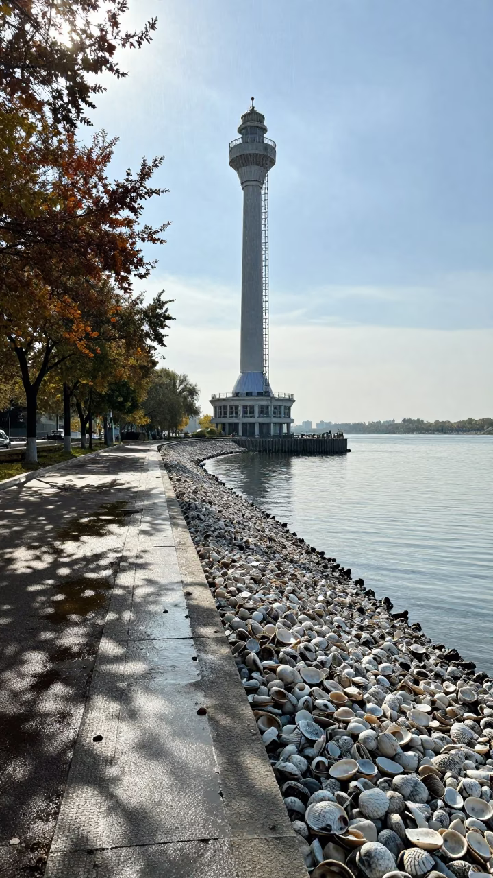 Storm Shell Barrier Near Water Tower Ladder in beside a water tower ladder in Harbin