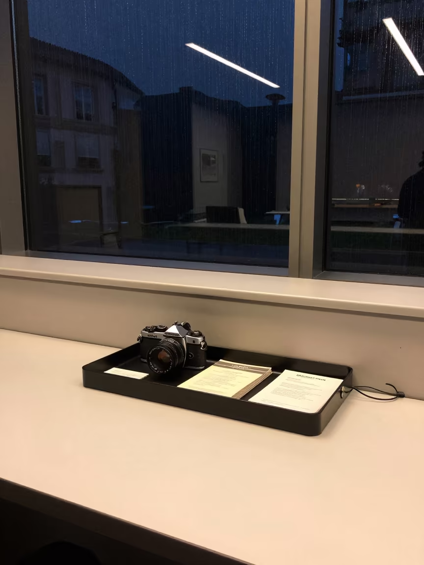 Strasbourg Office Reception Night Firelight in at an office reception desk in Strasbourg
