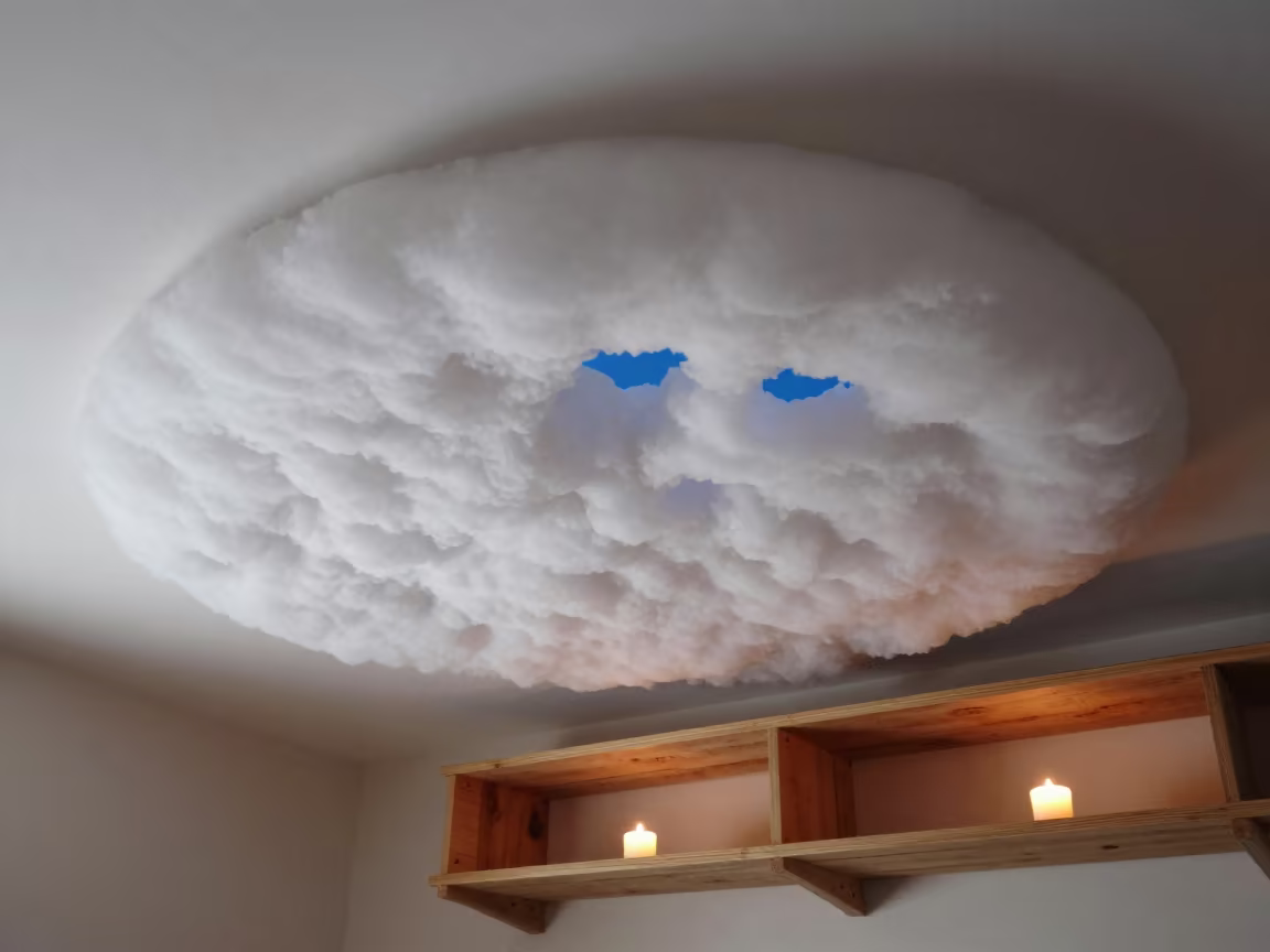 Stratocumulus Cloud Sheet on Workshop Shelf in on a workshop shelf near Kharkiv