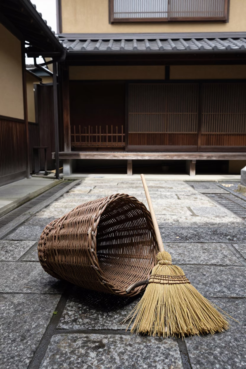 Straw Brooms in Kyoto in in Kyoto, Japan