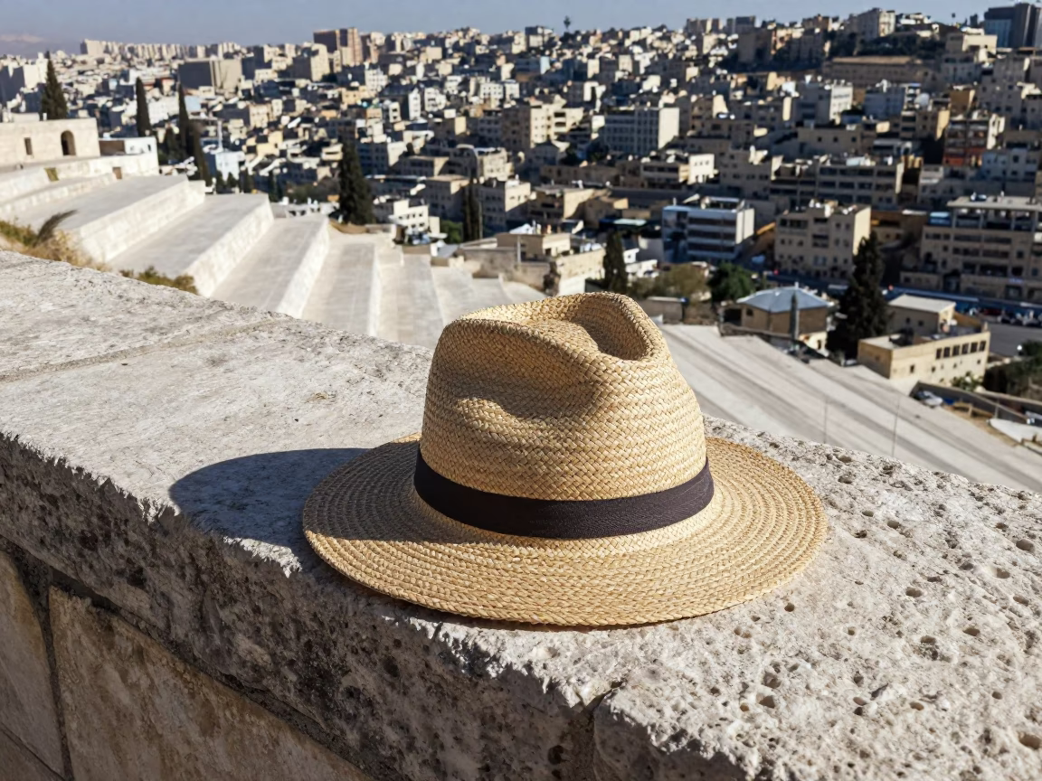 Straw Hat in Amman in in Amman, Jordan
