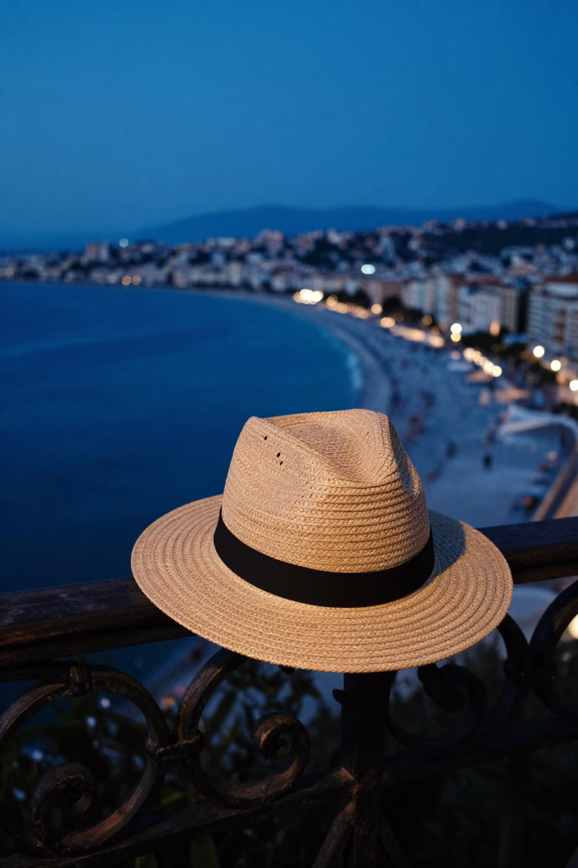 Straw Hat in Nice in in Nice, France