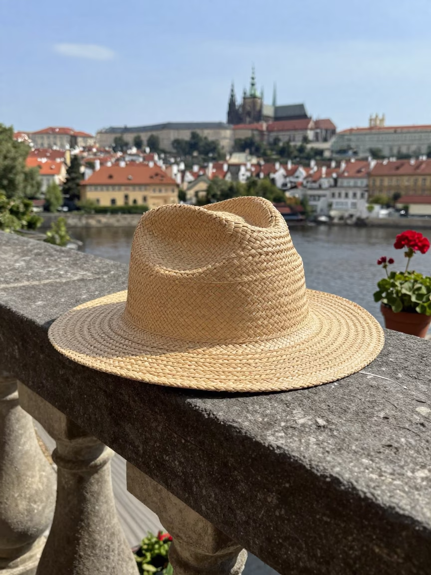 Straw Hat in Prague in in Prague, Czech Republic