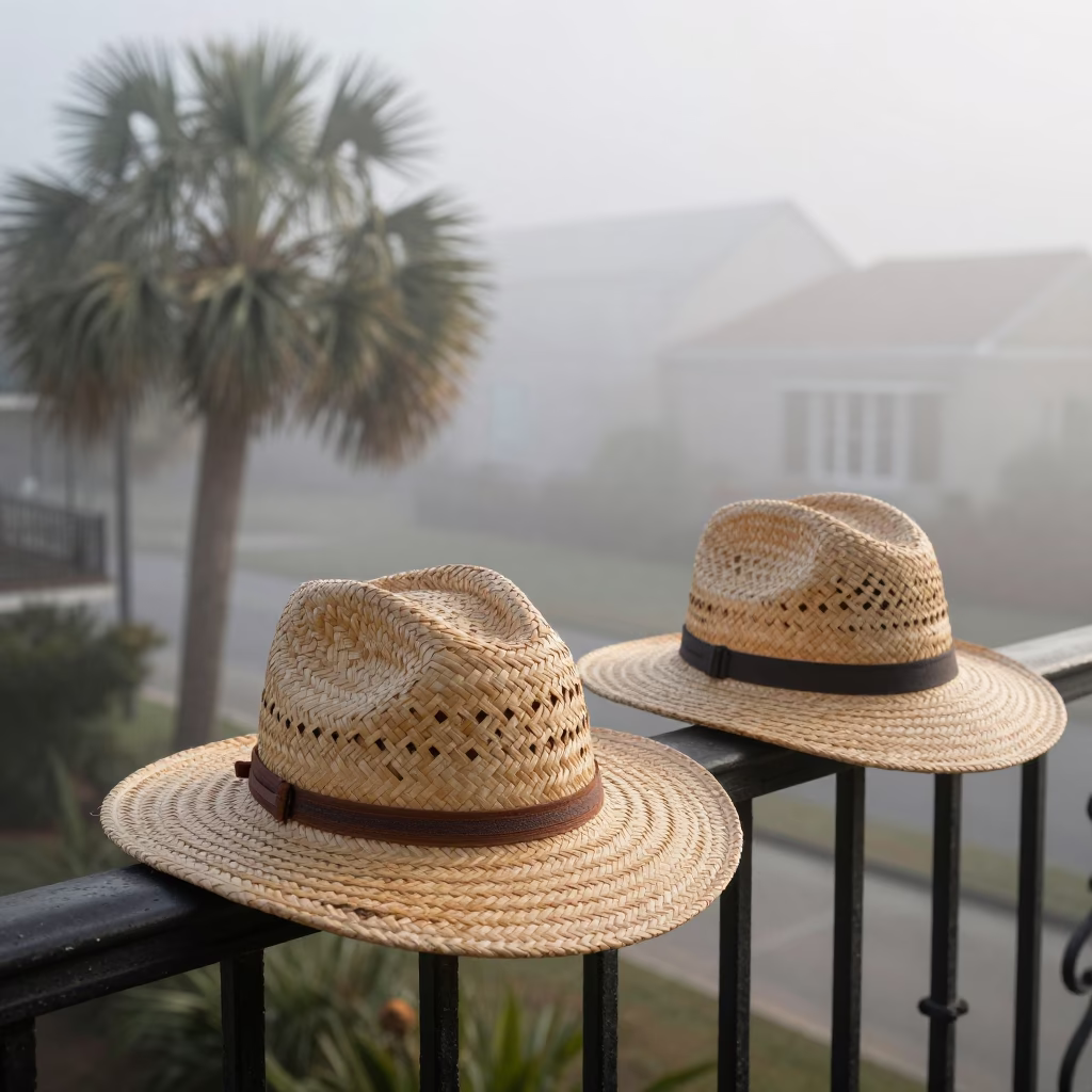 Straw Sun Hats in Charleston in in Charleston, South Carolina, United States