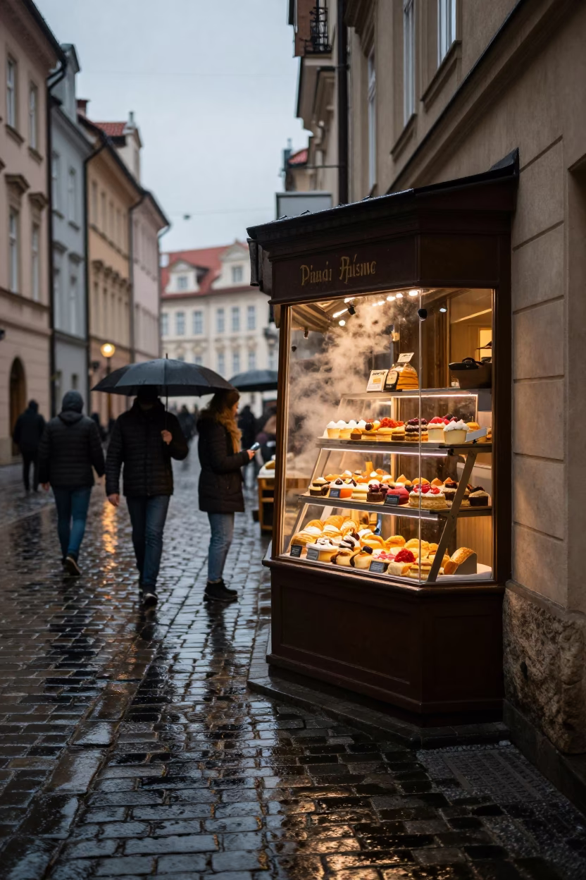 Street Activity in Prague in in Prague, Czech Republic