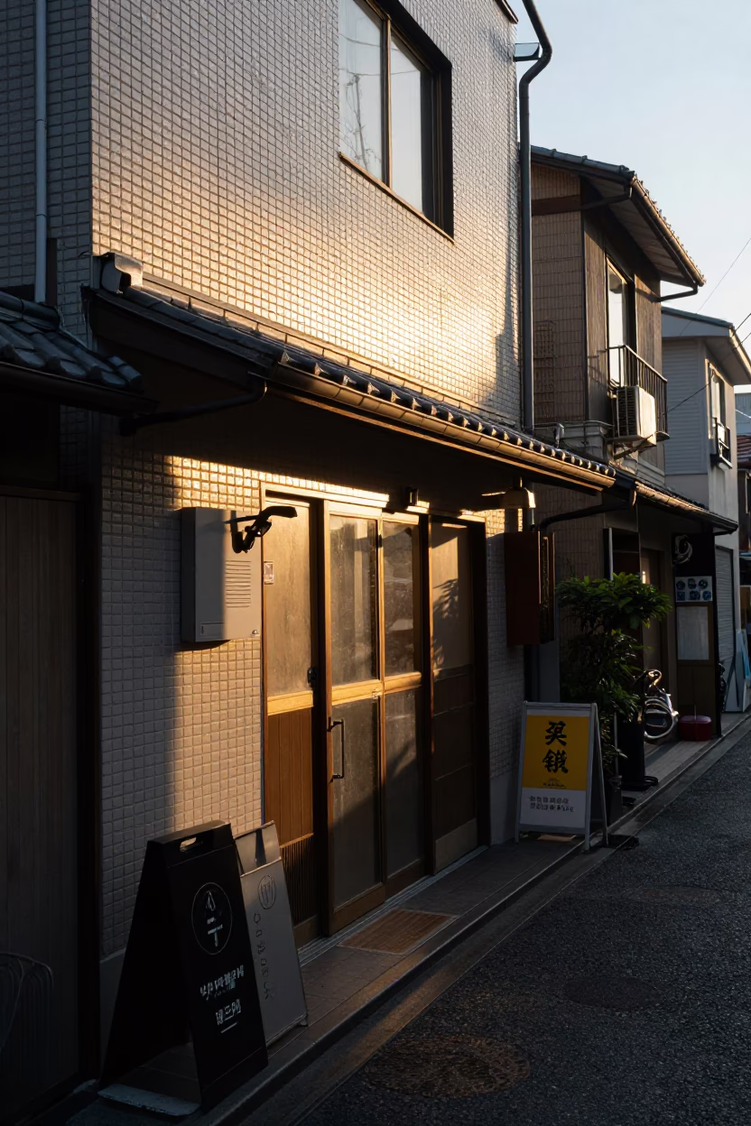 Street at First Light Of Dawn in Tokyo in in Tokyo, Japan