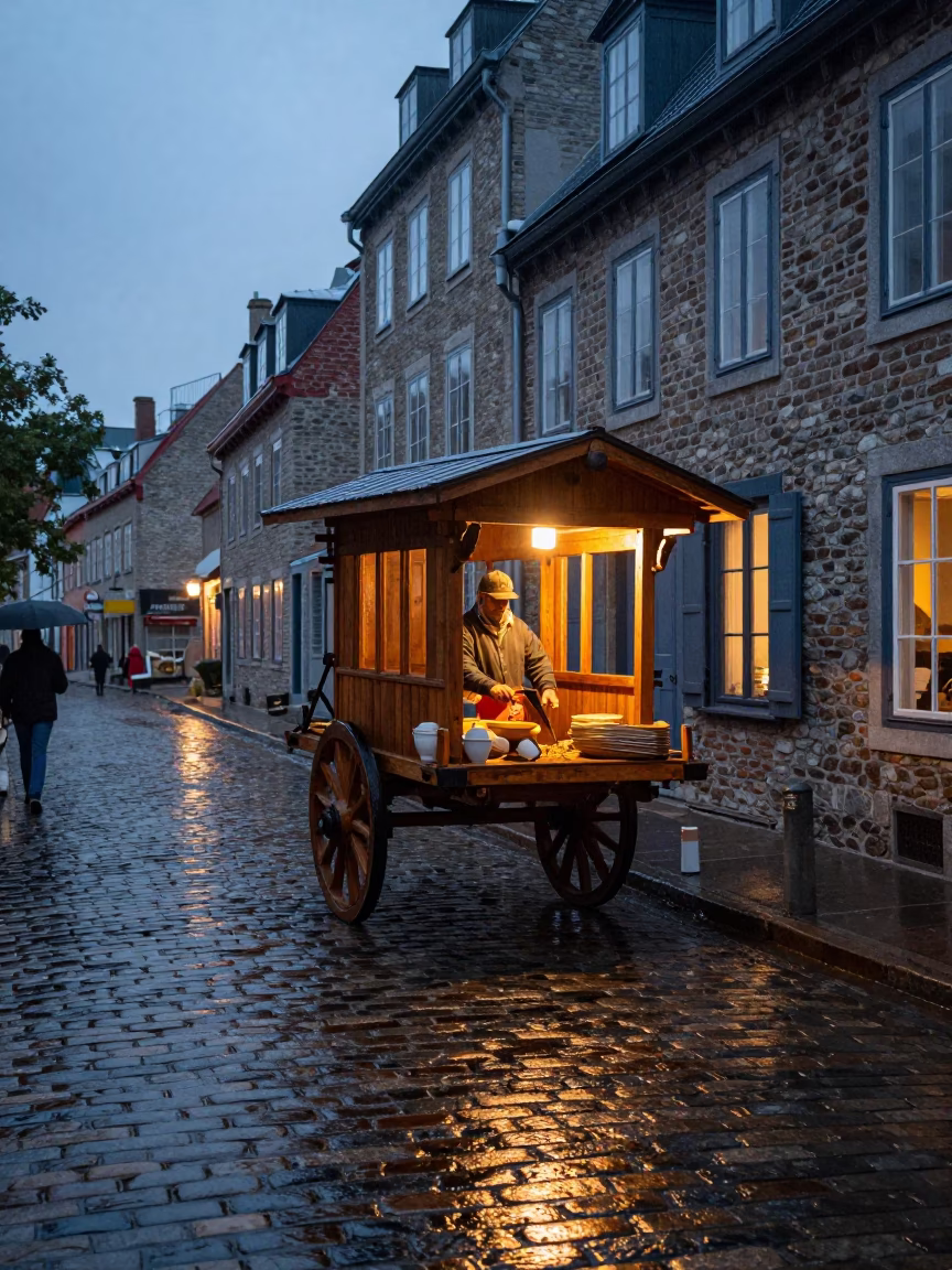 Street Cart in Quebec City in in Quebec City, Quebec, Canada