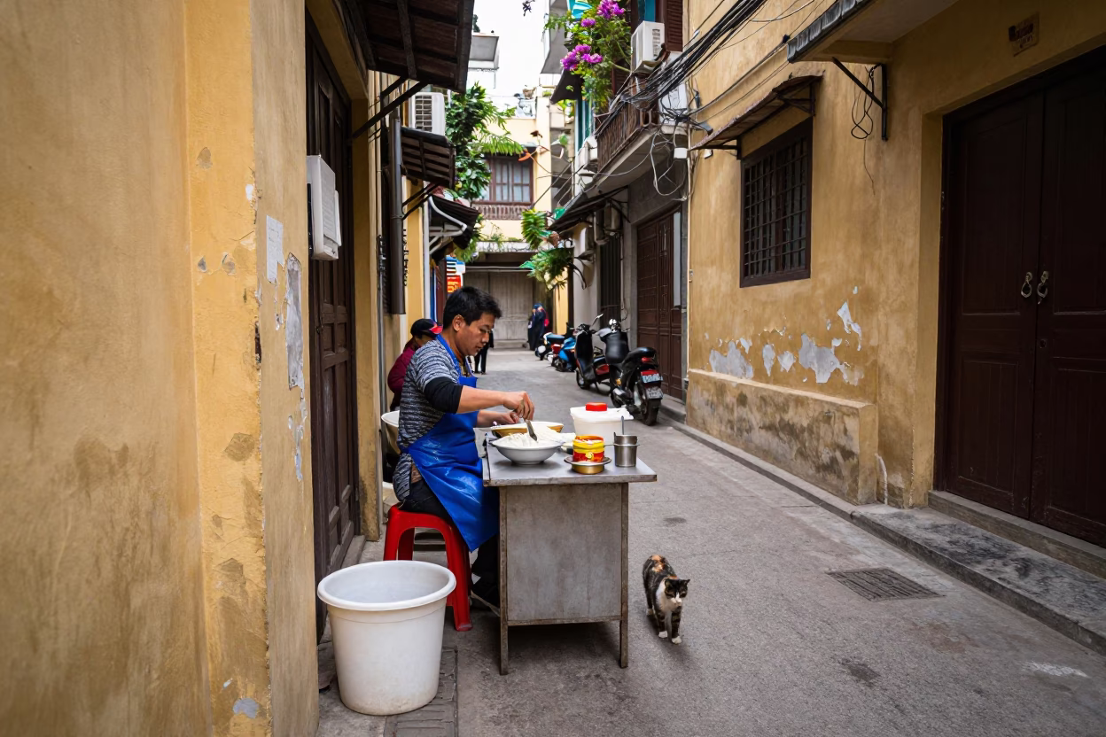 Street Cat in Hanoi in in Hanoi, Vietnam