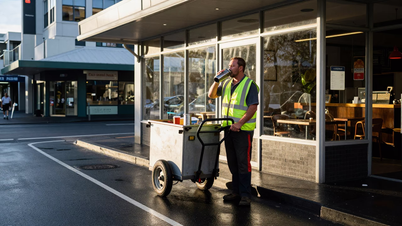 Street Cleaner in Auckland in in Auckland, New Zealand