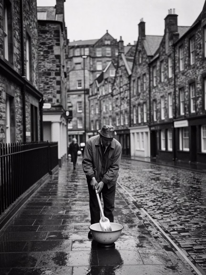 Street Cleaner in Edinburgh in in Edinburgh, United Kingdom
