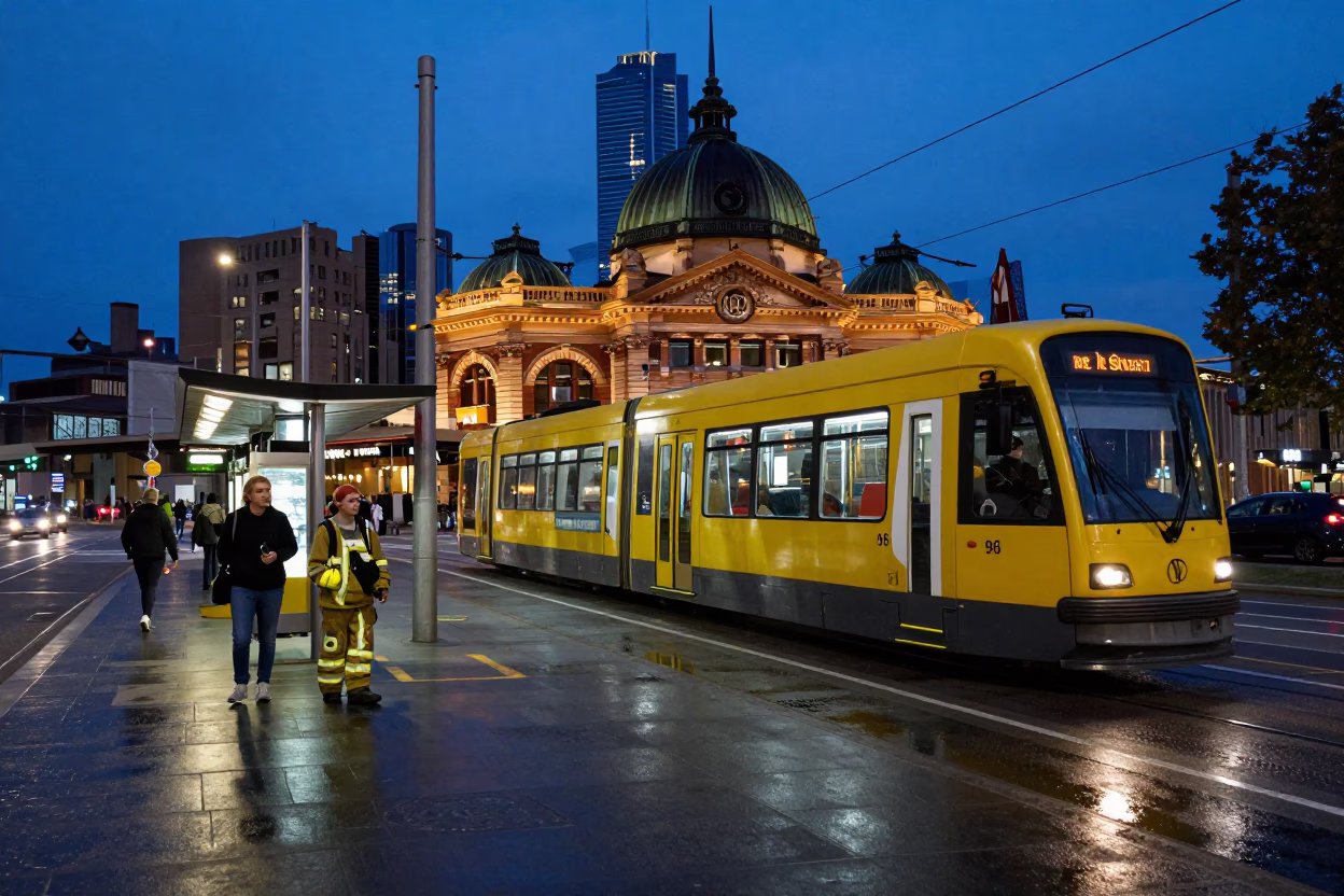 Street Cleaner in Melbourne in in Melbourne, Victoria, Australia