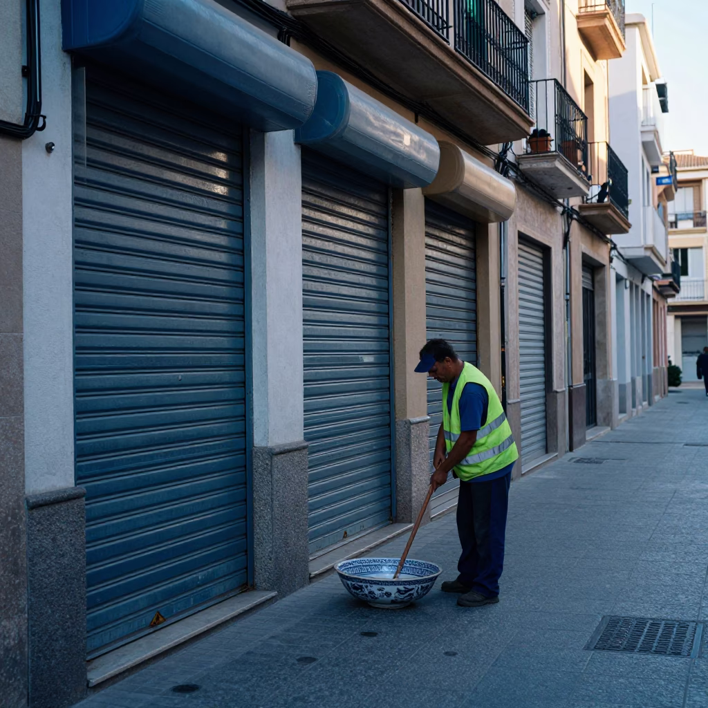 Street Cleaner in Valencia in in Valencia, Spain