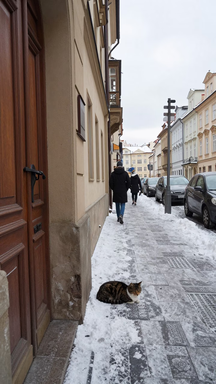 Street Clutter in Prague in in Prague, Czech Republic