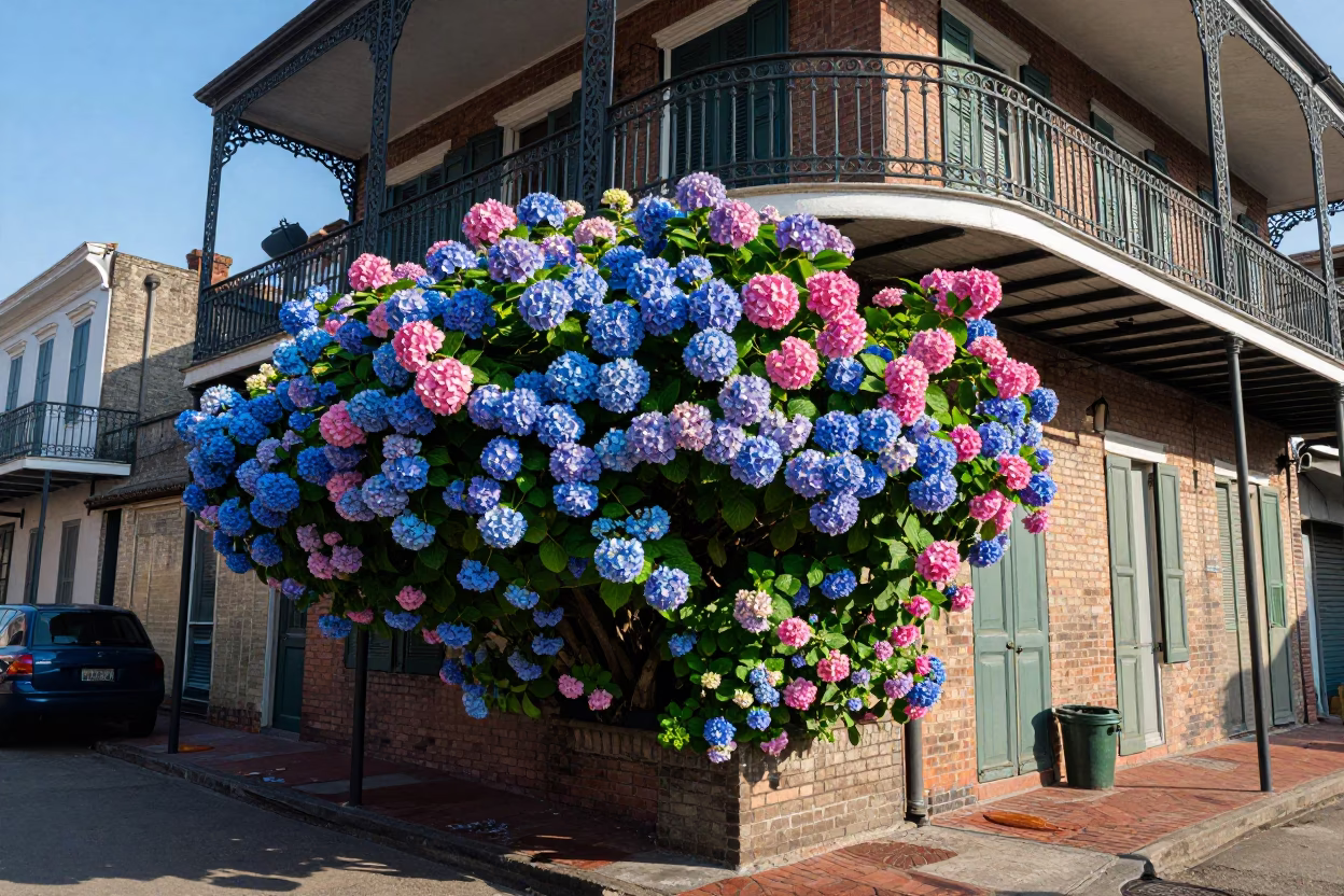 Street Corner at Clear Late-afternoon Light in New Orleans in in New Orleans, Louisiana, United States