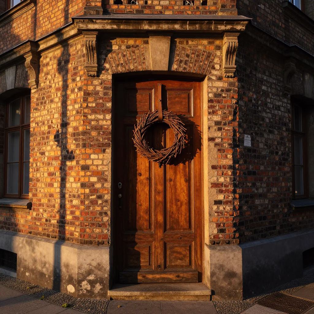 Street Corner at Golden Hour in Berlin in in Berlin, Germany