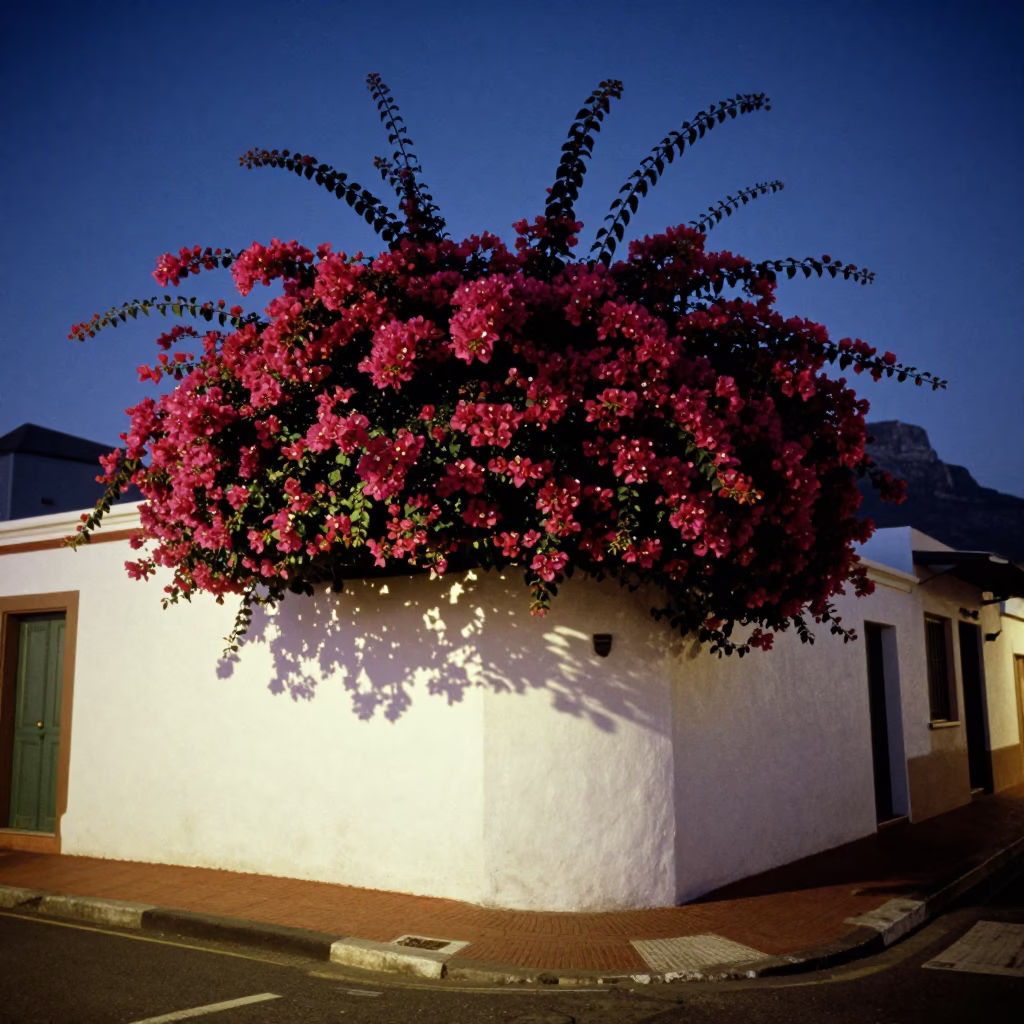 Street Corner at Late At Night Light in Cape Town in in Cape Town, South Africa