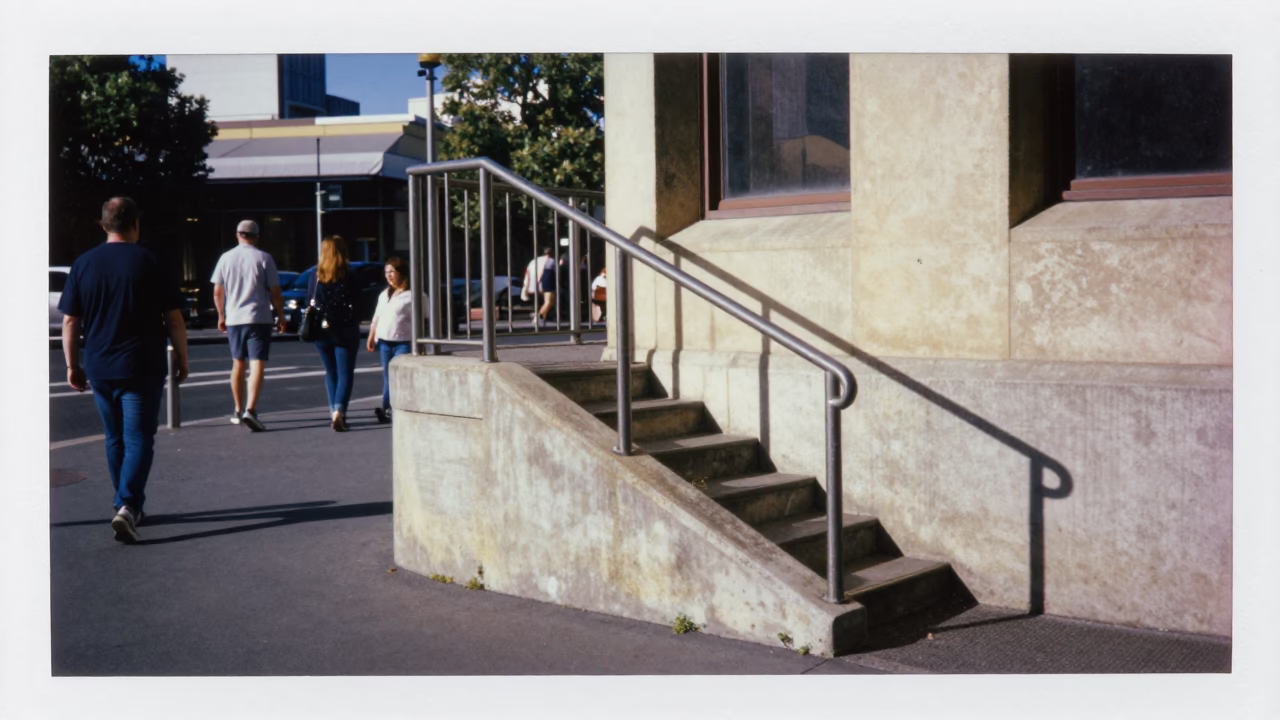 Street Corner in Adelaide at Afternoon Light in in Adelaide, South Australia, Australia