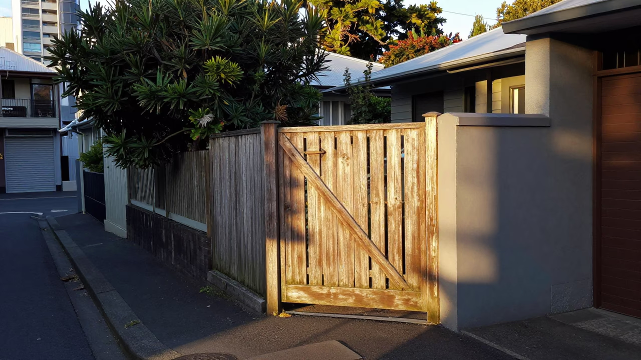 Street Corner in Auckland at The Early Afternoon Light in in Auckland, New Zealand