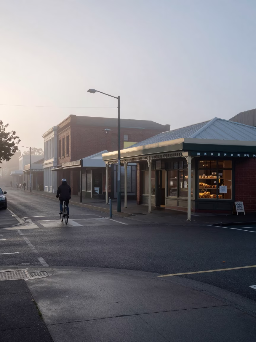 Street Corner in Christchurch in in Christchurch, New Zealand