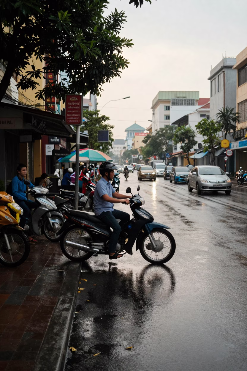 Street Corner in Ho Chi Minh City in in Ho Chi Minh City, Vietnam