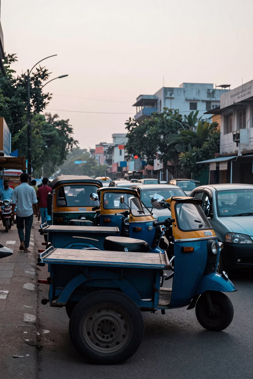 Street Corner in Hyderabad in in Hyderabad, India