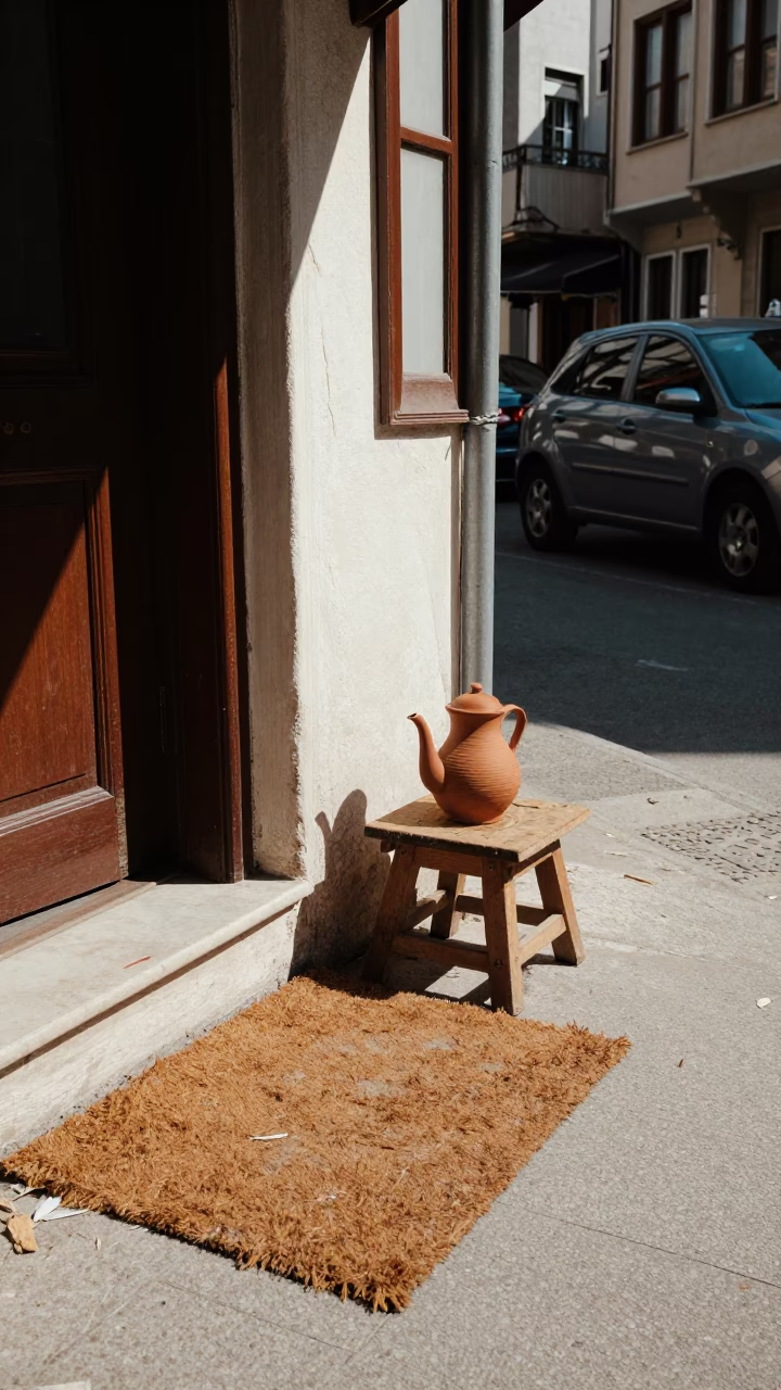 Street Corner in Istanbul at Afternoon Light in in Istanbul, Turkey